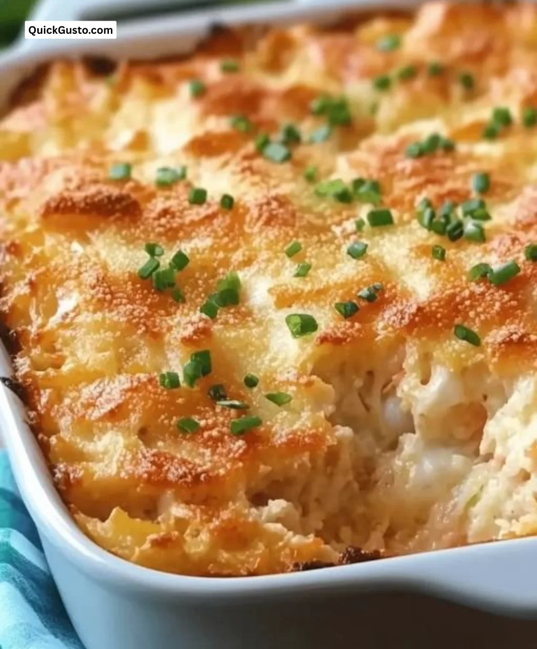 Delicious Crab Brunch Casserole Bake served in a dish, perfect for a weekend brunch