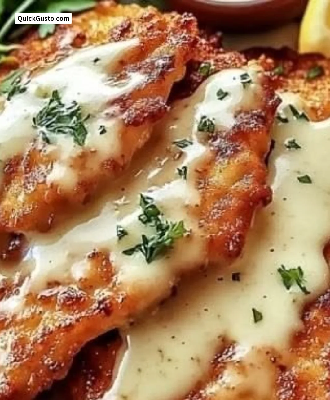 Crispy Malibu Chicken served with creamy mustard sauce for a flavorful coastal meal