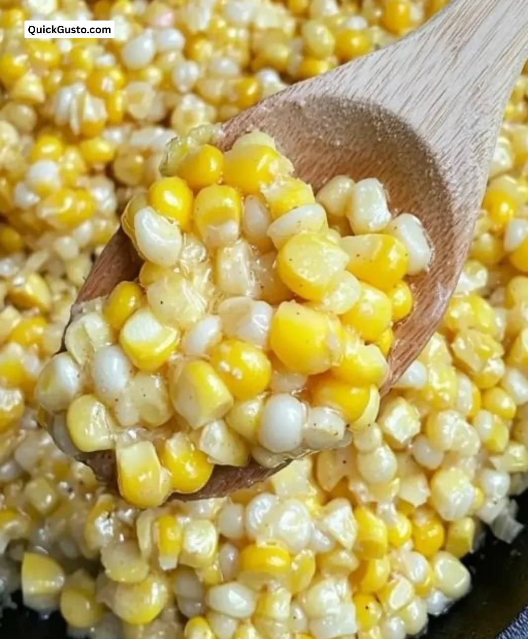Delicious honey butter skillet corn served in a cast iron skillet