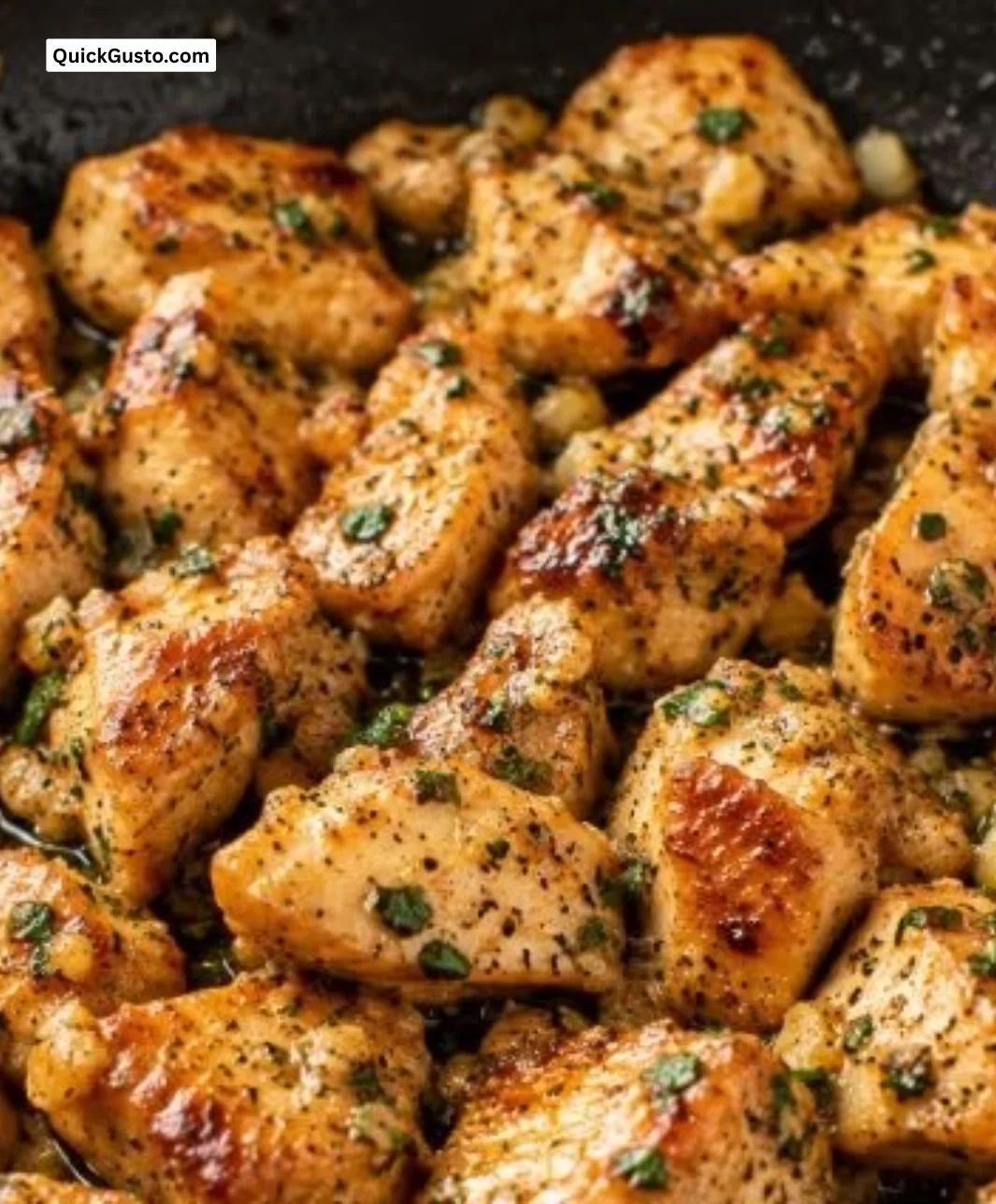 Crispy Garlic Butter Chicken Bites served on a plate, perfect for weeknight meals.