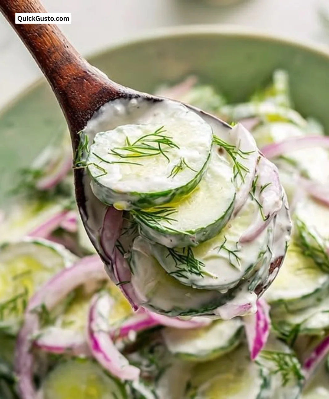 Homemade Greek Cucumber Salad with fresh vegetables and vibrant dressing