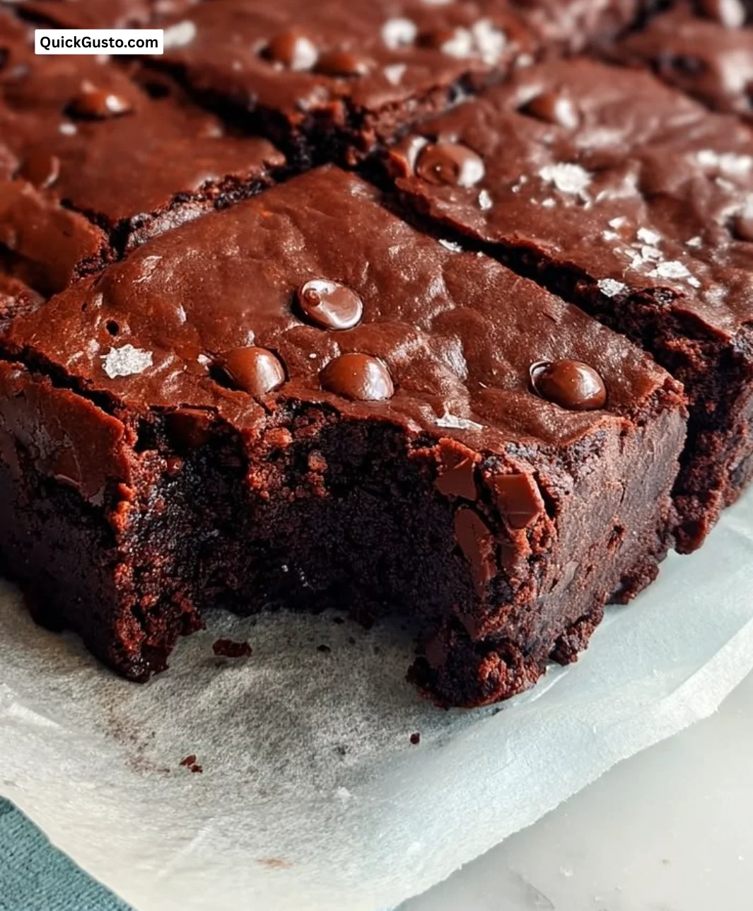 Fudgy high protein Greek yogurt brownies with chocolate drizzle