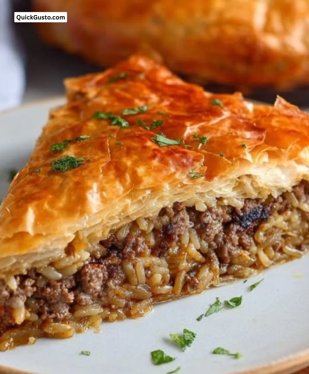 Kreatopita Comfort, a delicious Greek meat pie bursting with flavor and warmth.