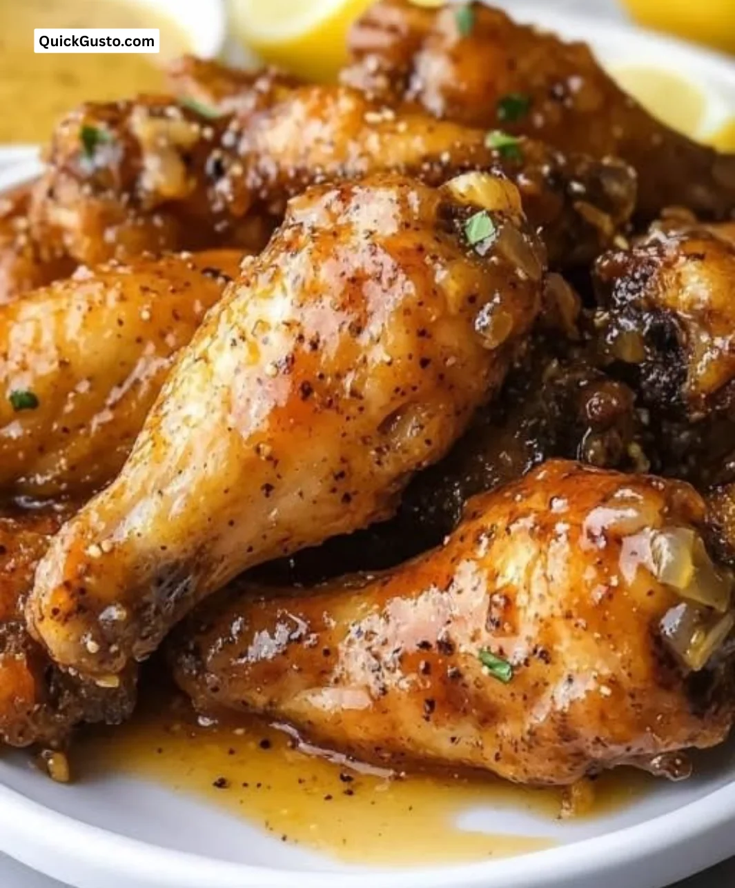 Delicious Lemon Pepper Wing Sauce enhancing crispy chicken wings