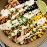 Homemade Mexican white sauce served with tacos and enchiladas