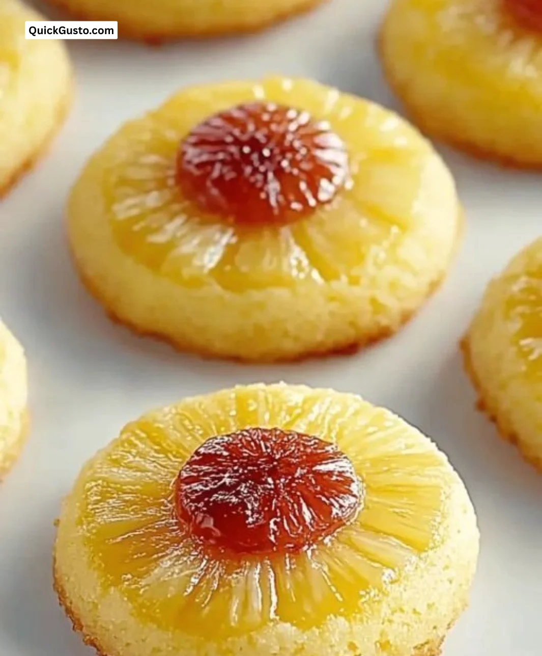 Delicious Pineapple Upside-Down Sugar Cookies ready to eat