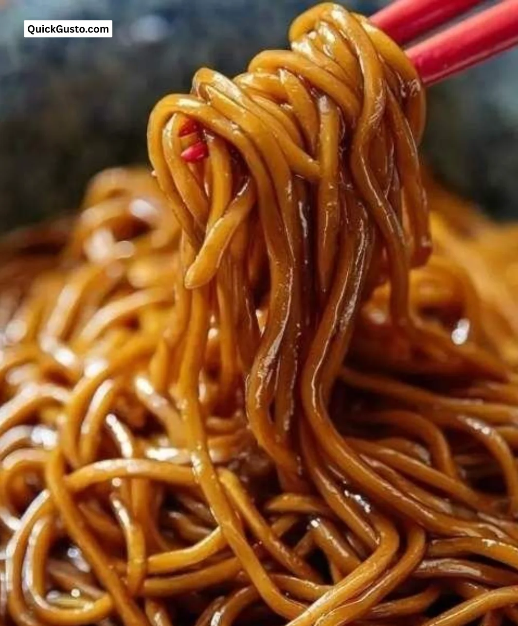 Bowl of homemade plain Lo Mein noodles with vegetables and sauce