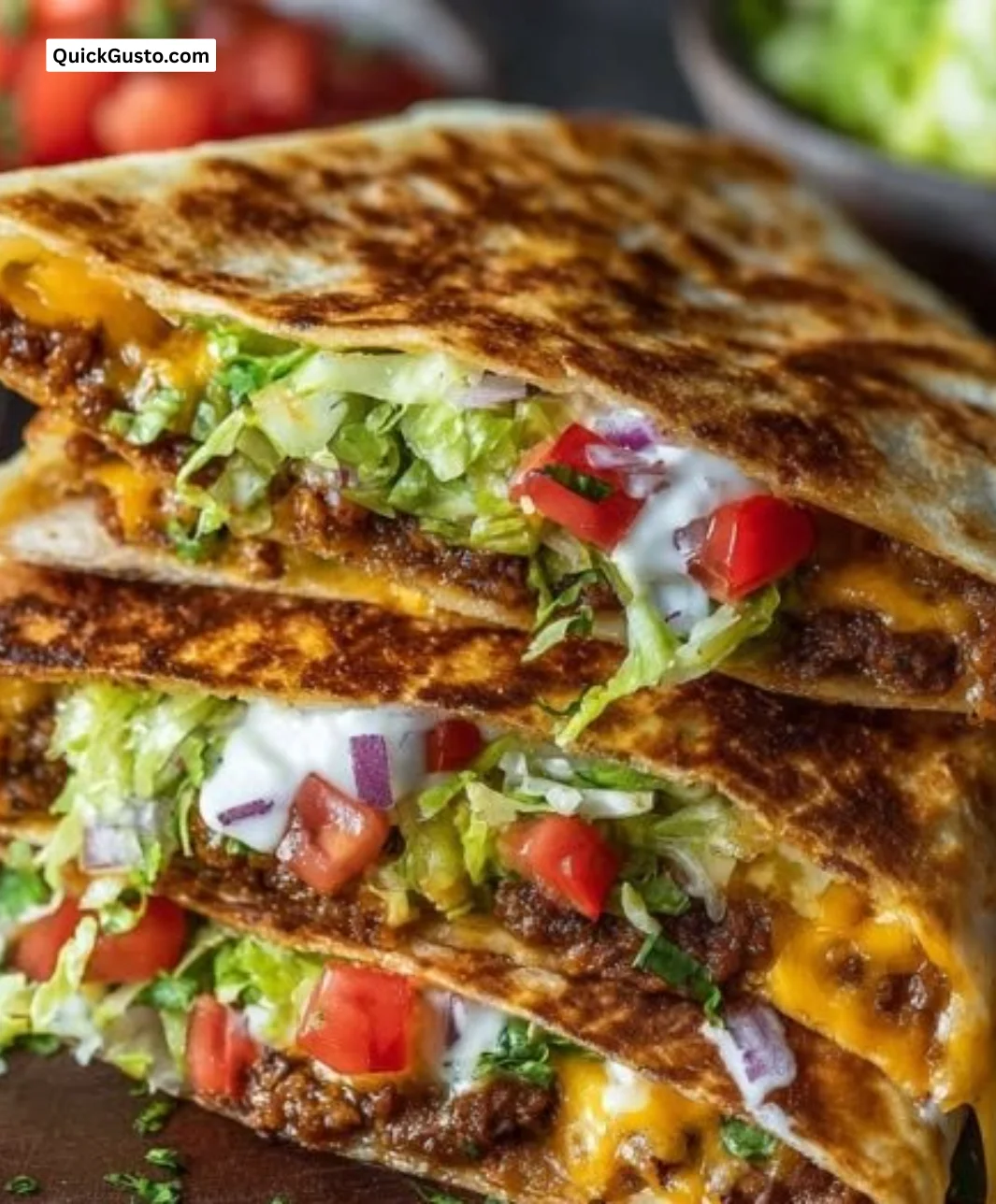 Delicious Smashburger Quesadillas with crispy edges and juicy filling
