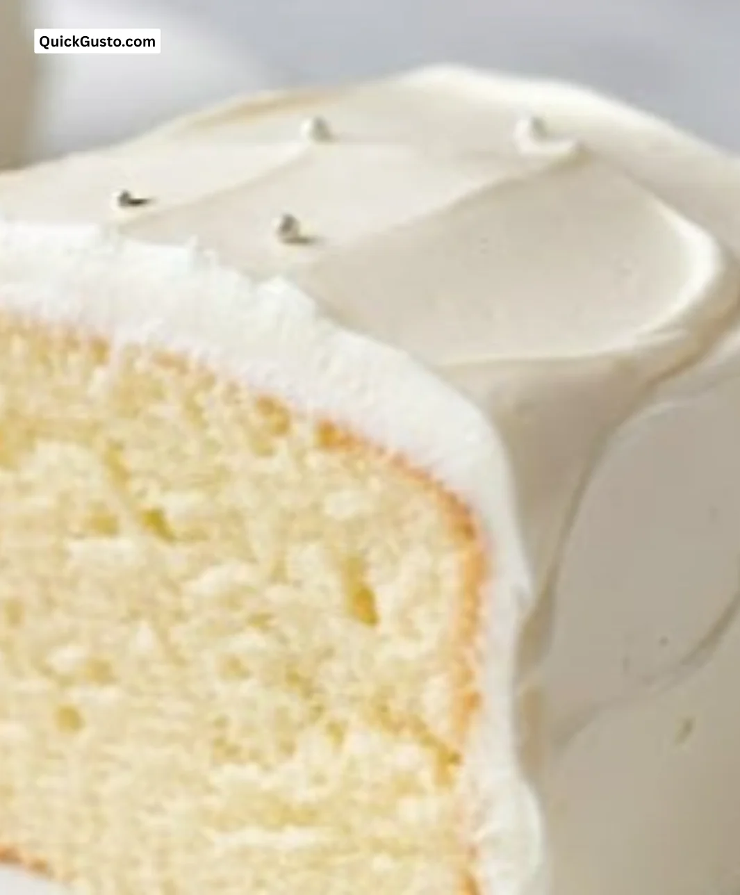 Snow White Frosting on a beautifully decorated cake