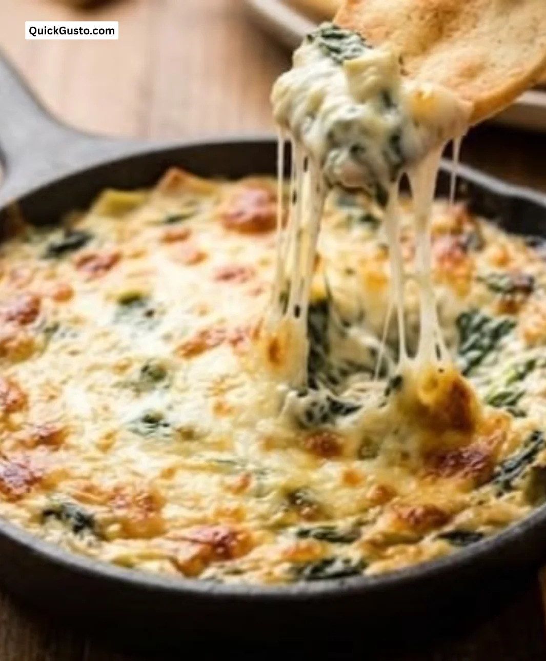 Delicious homemade Spinach Artichoke Dip served in a bowl