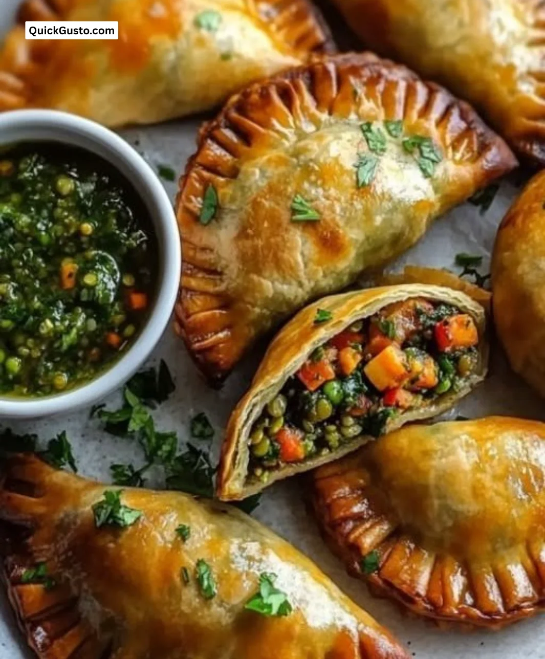 Delicious Vegan Lentil Empanadas filled with seasoned lentils and spices