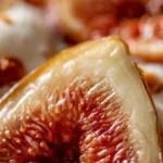 Warm figs dessert with honey and Greek yogurt in a cozy bowl
