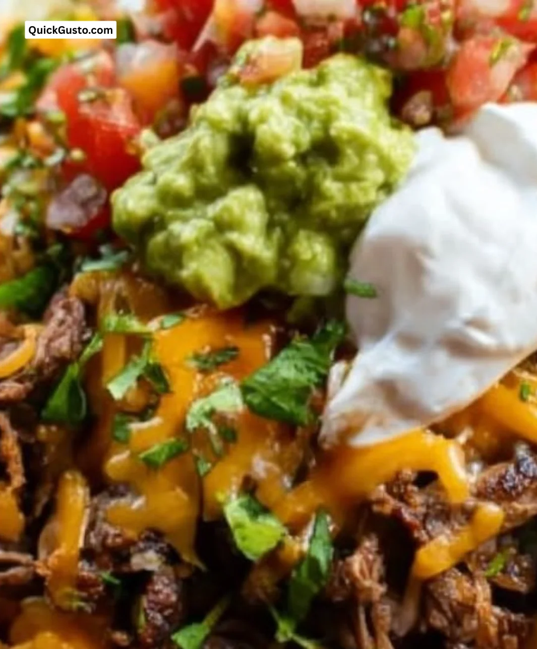 Delicious Carne Asada Fries topped with savory beef, cheese, and sauces.