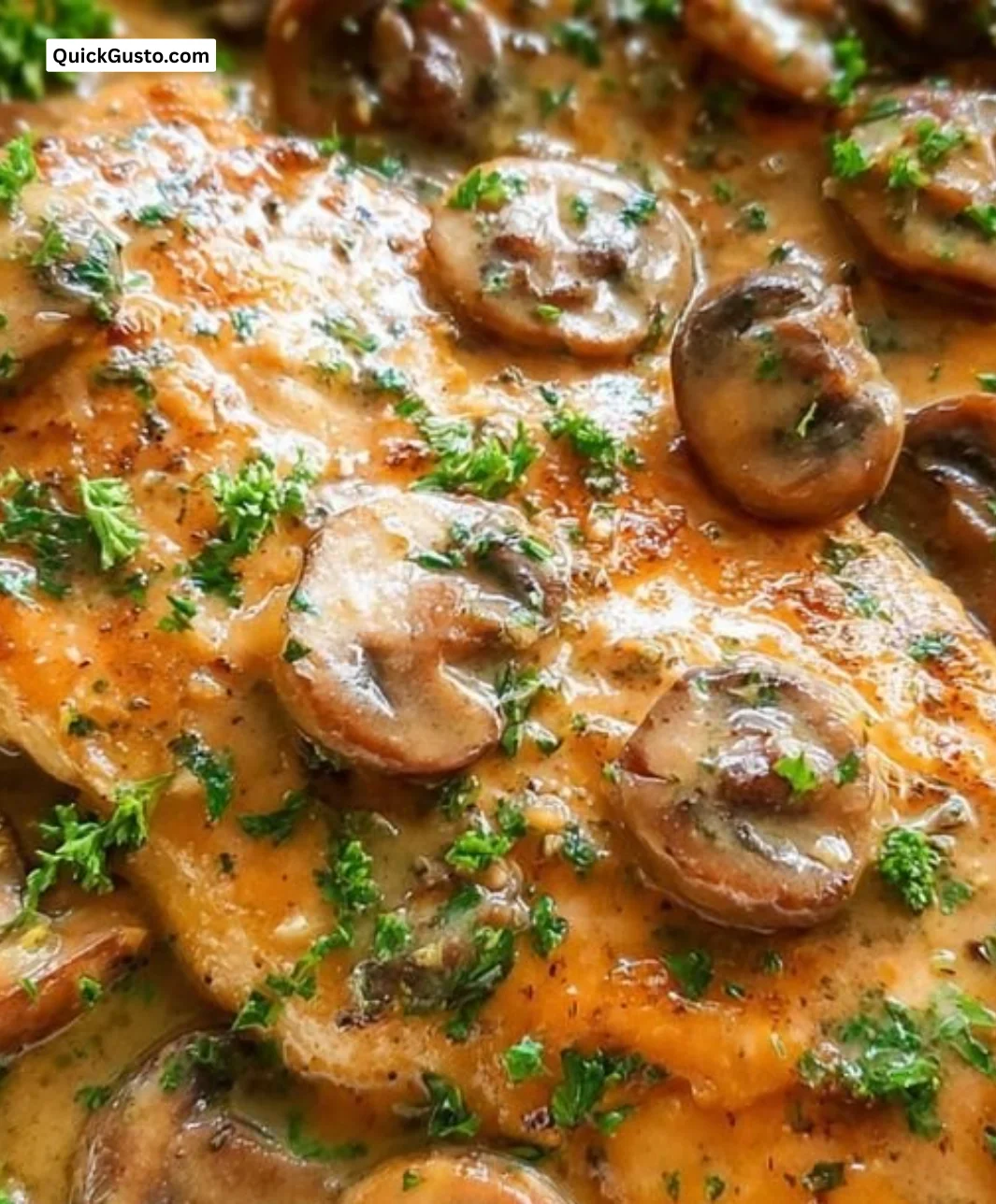 Delicious Chicken Marsala with mushrooms in a rich Marsala wine sauce