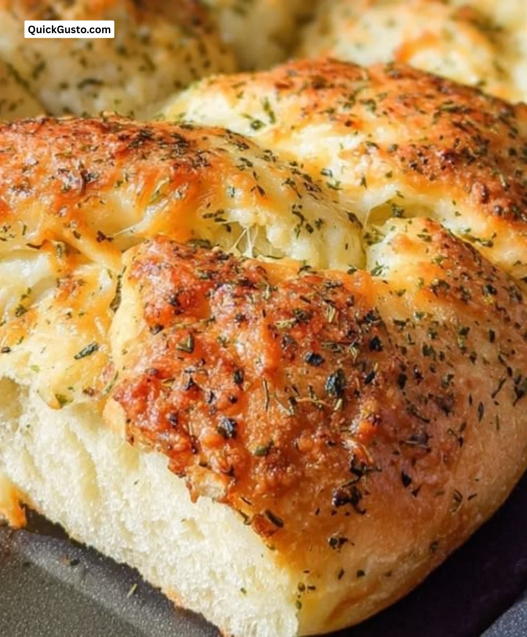 Freshly baked Italian Herb & Cheese Bread, inspired by Subway's recipe