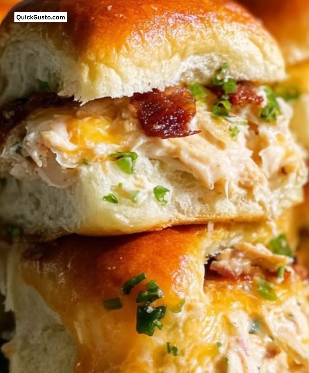 Delicious Crack Chicken Sliders on a platter with toppings