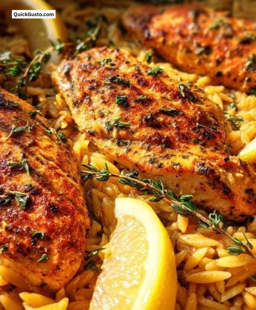 Delicious creamy Cajun Chicken Orzo served in a bowl, perfect for weeknight meals.