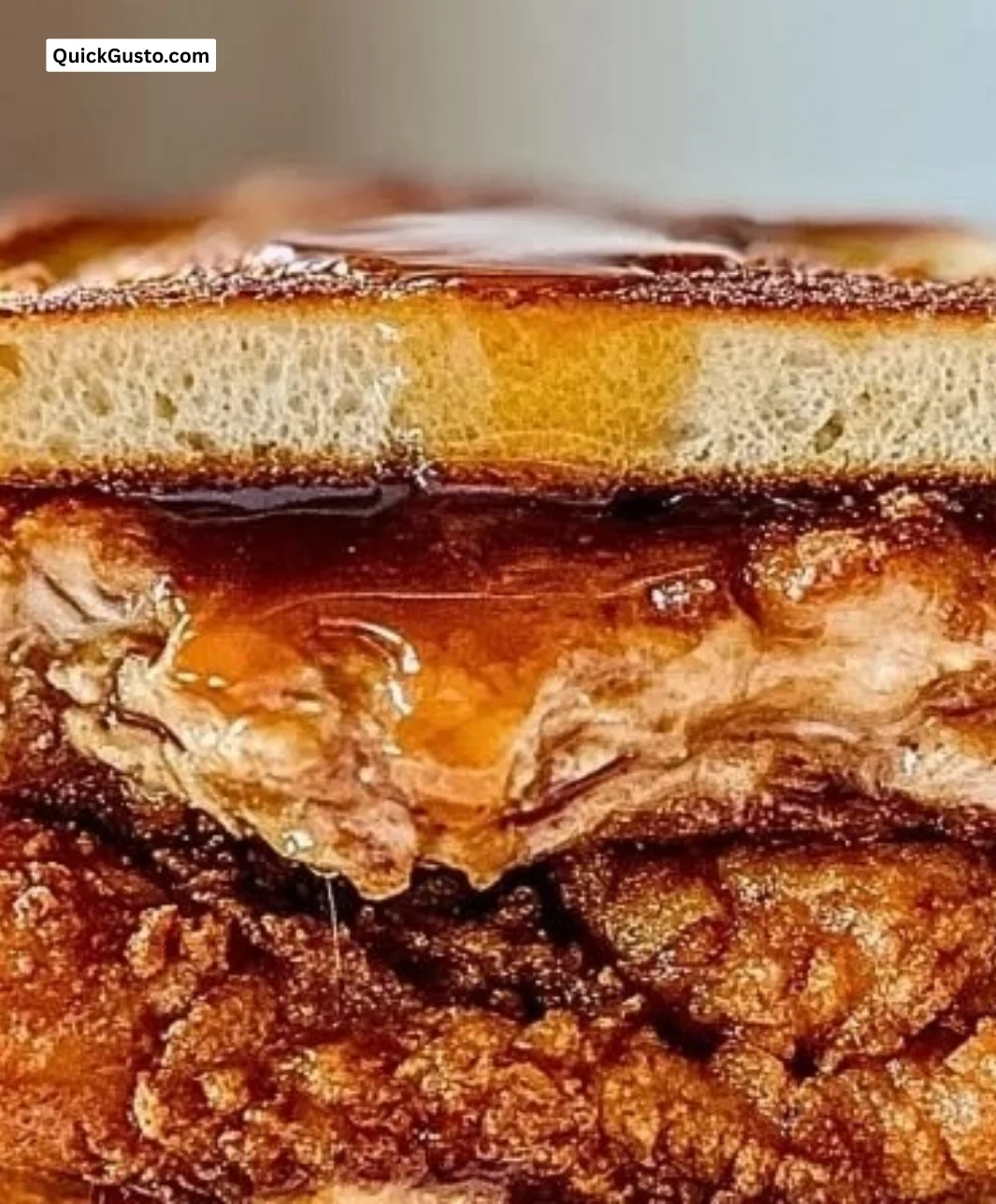 Crispy French Toast Chicken Sandwich with savory chicken and sweet French toast