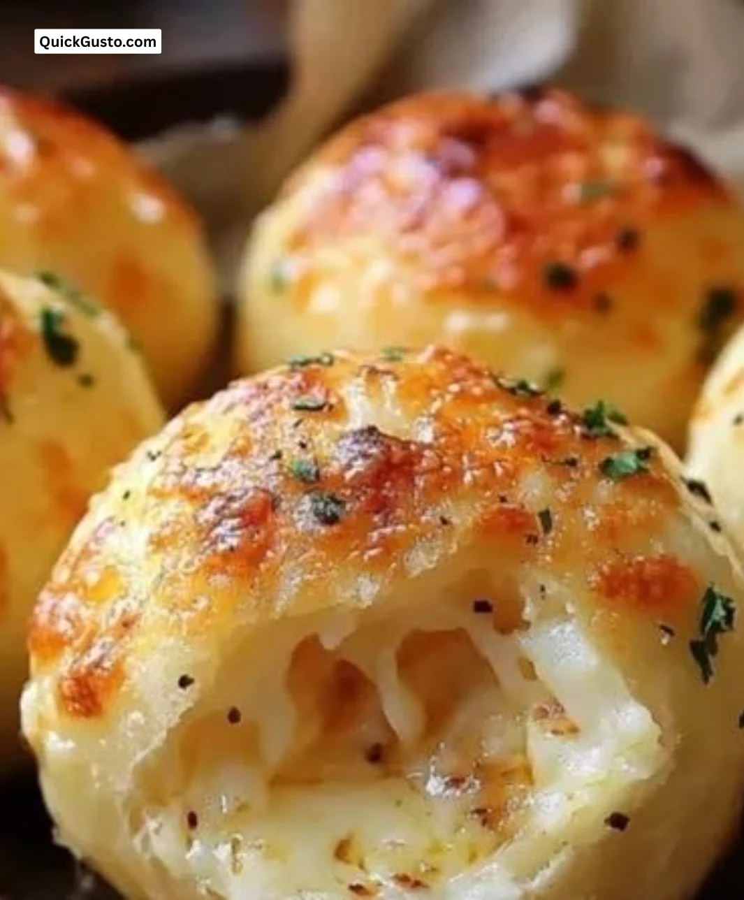 Deliciously cheesy and flavorful Garlic Cheese Bombs ready to enjoy
