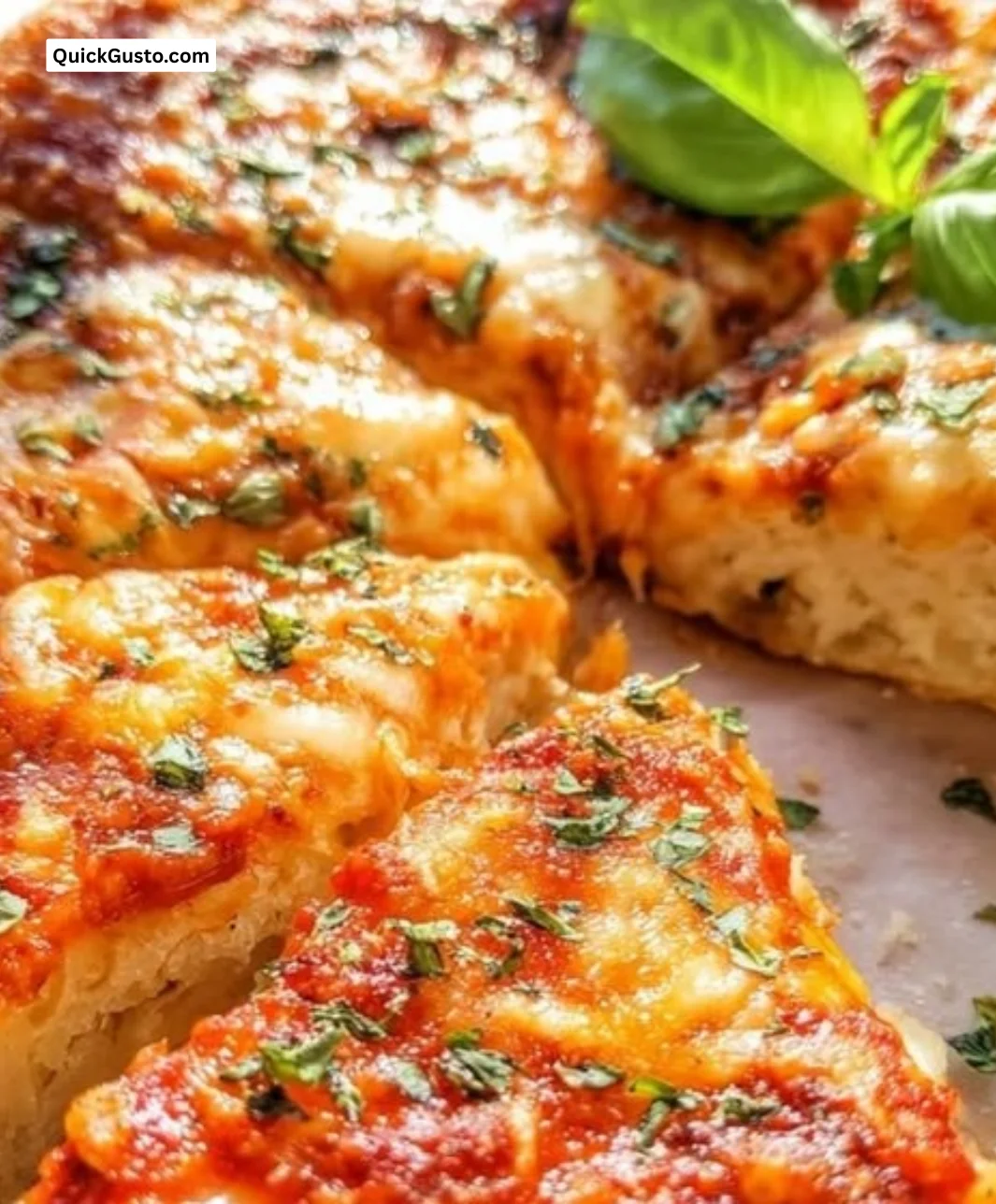 Gluten-free protein pizza topped with fresh vegetables and cheese