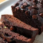 Delicious double chocolate zucchini bread baked to perfection