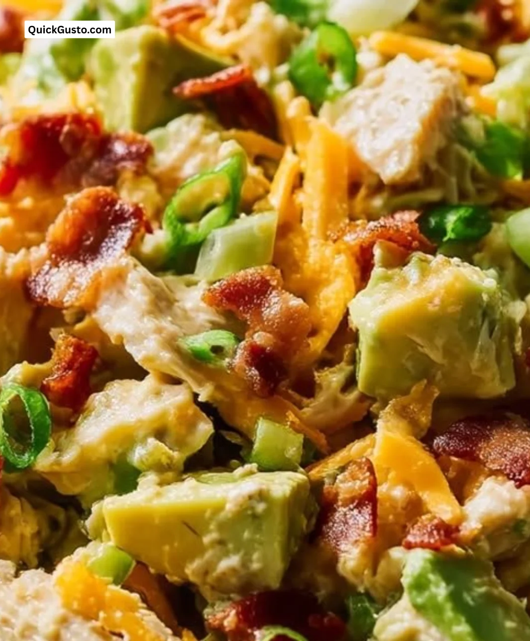 Keto Chicken Salad in a bowl with fresh ingredients