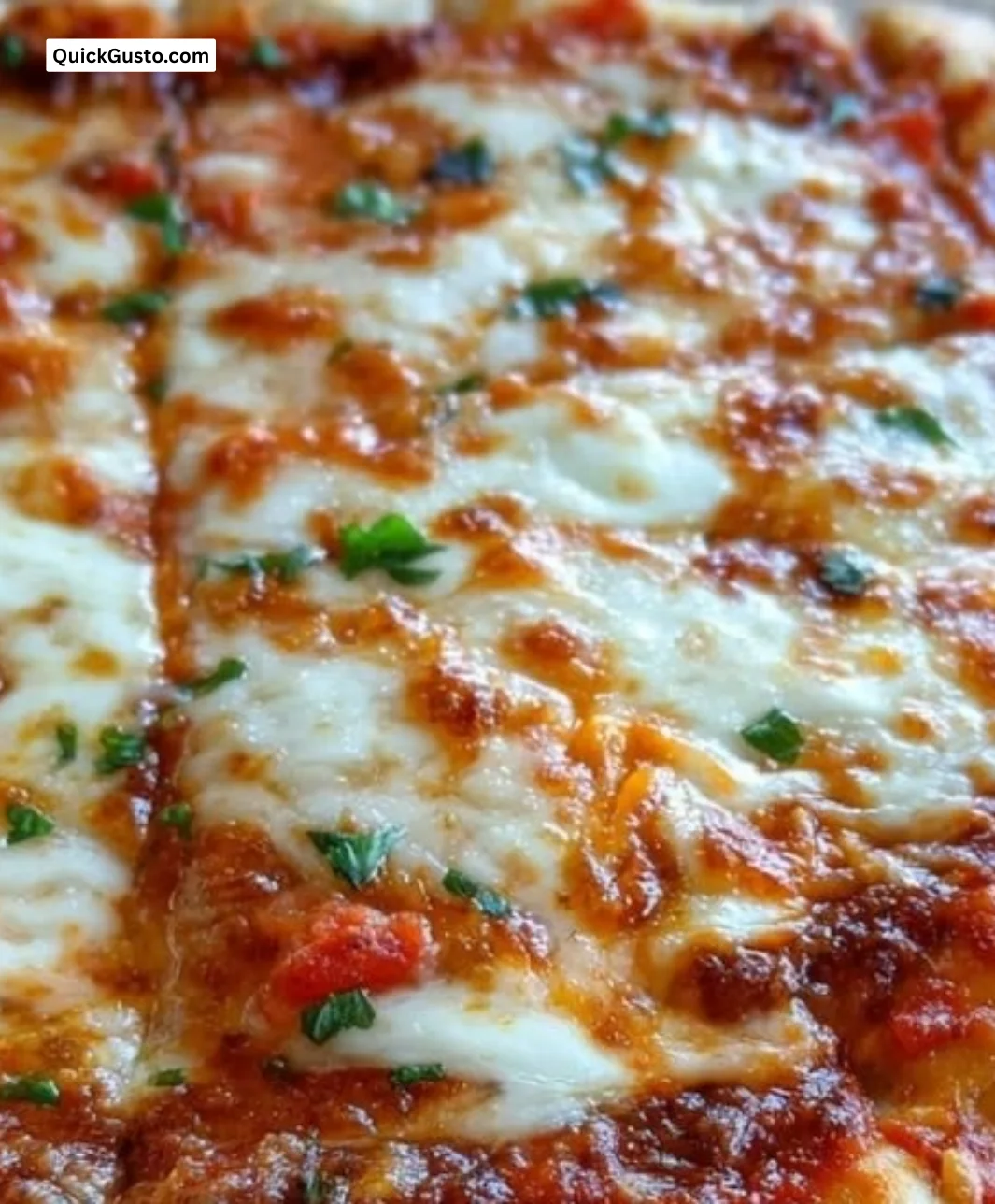 Quick and easy gluten-free pizza ready for serving with fresh toppings.