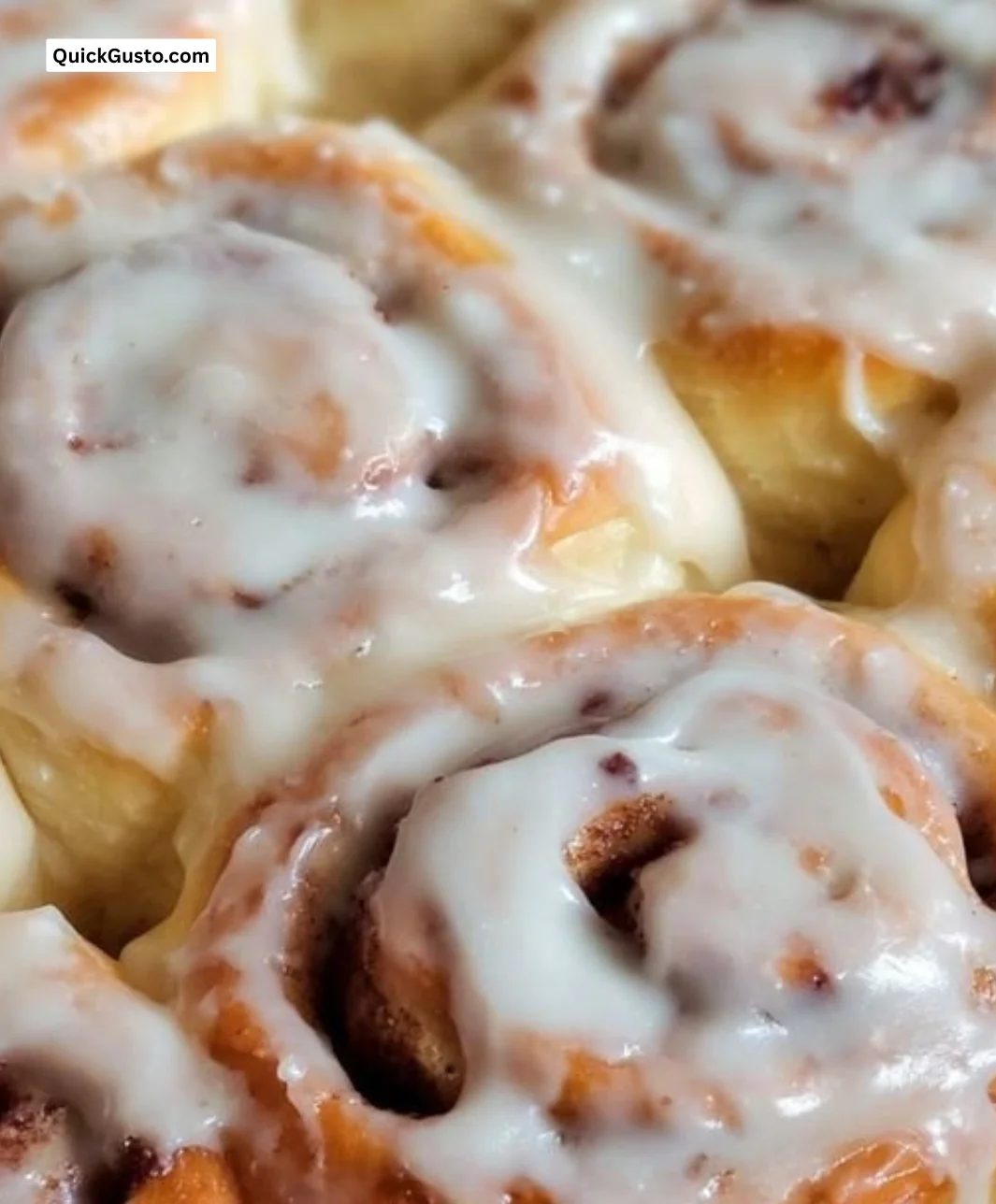 Delicious one hour cinnamon rolls, soft and gooey, sprinkled with cinnamon sugar