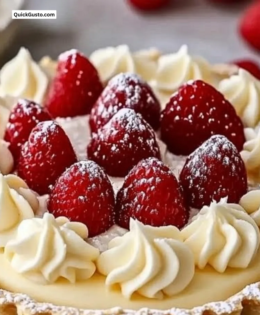 Silky white chocolate mousse tart with a crunchy base, a perfect dessert indulgence
