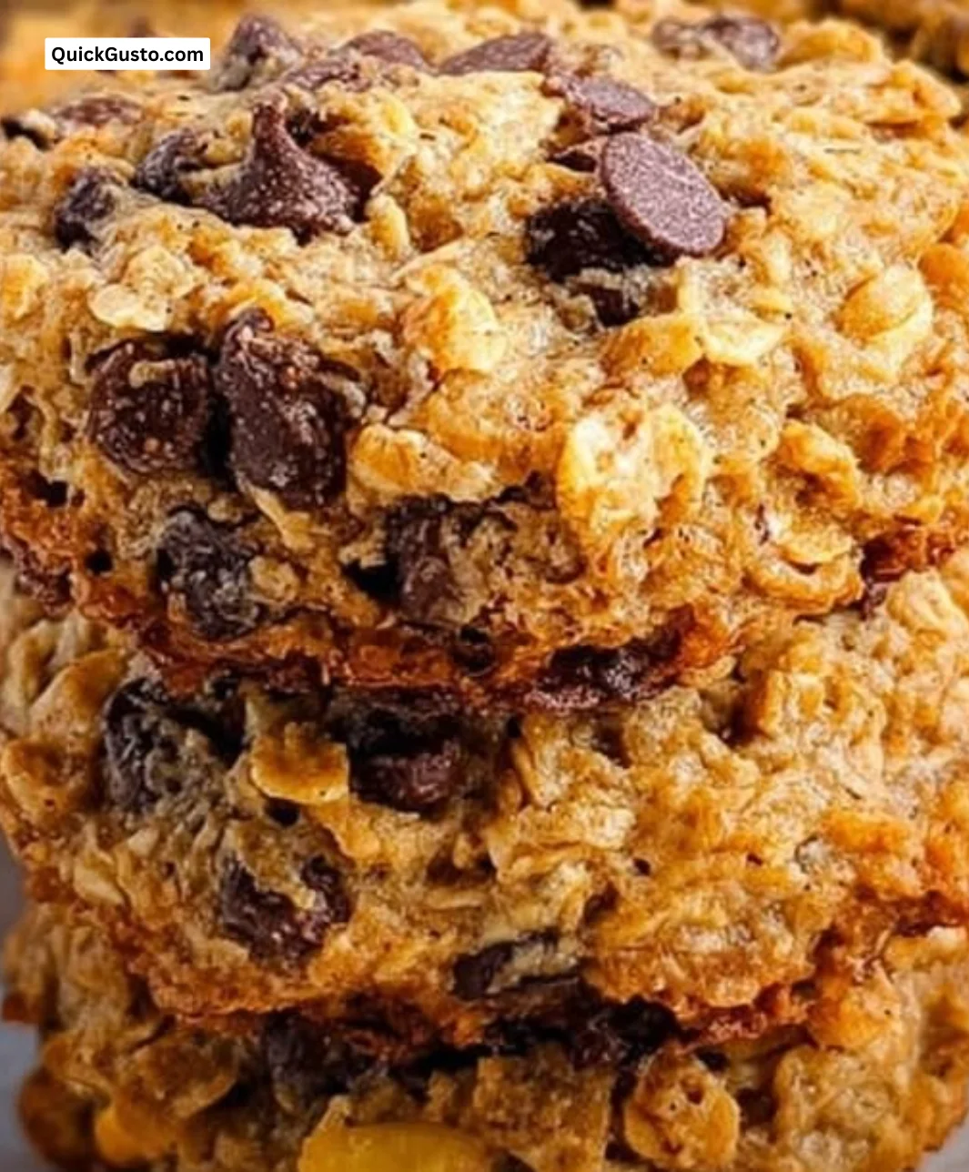 Freshly baked Sunrise Oatmeal Cookies on a wooden table