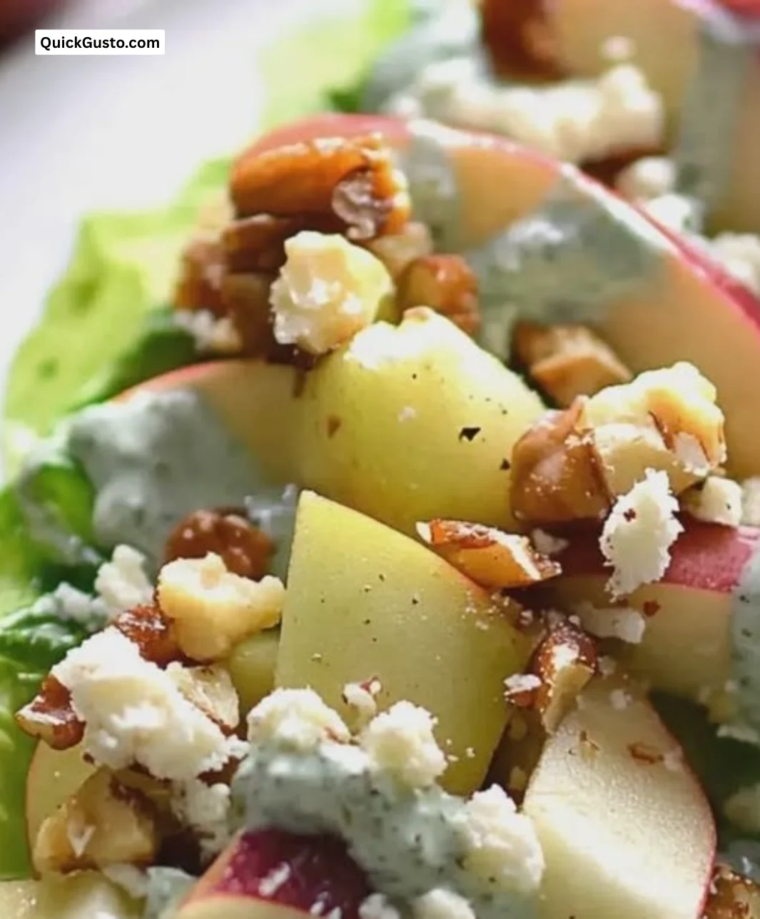Delicious apple wedge salad with fresh ingredients and vibrant colors