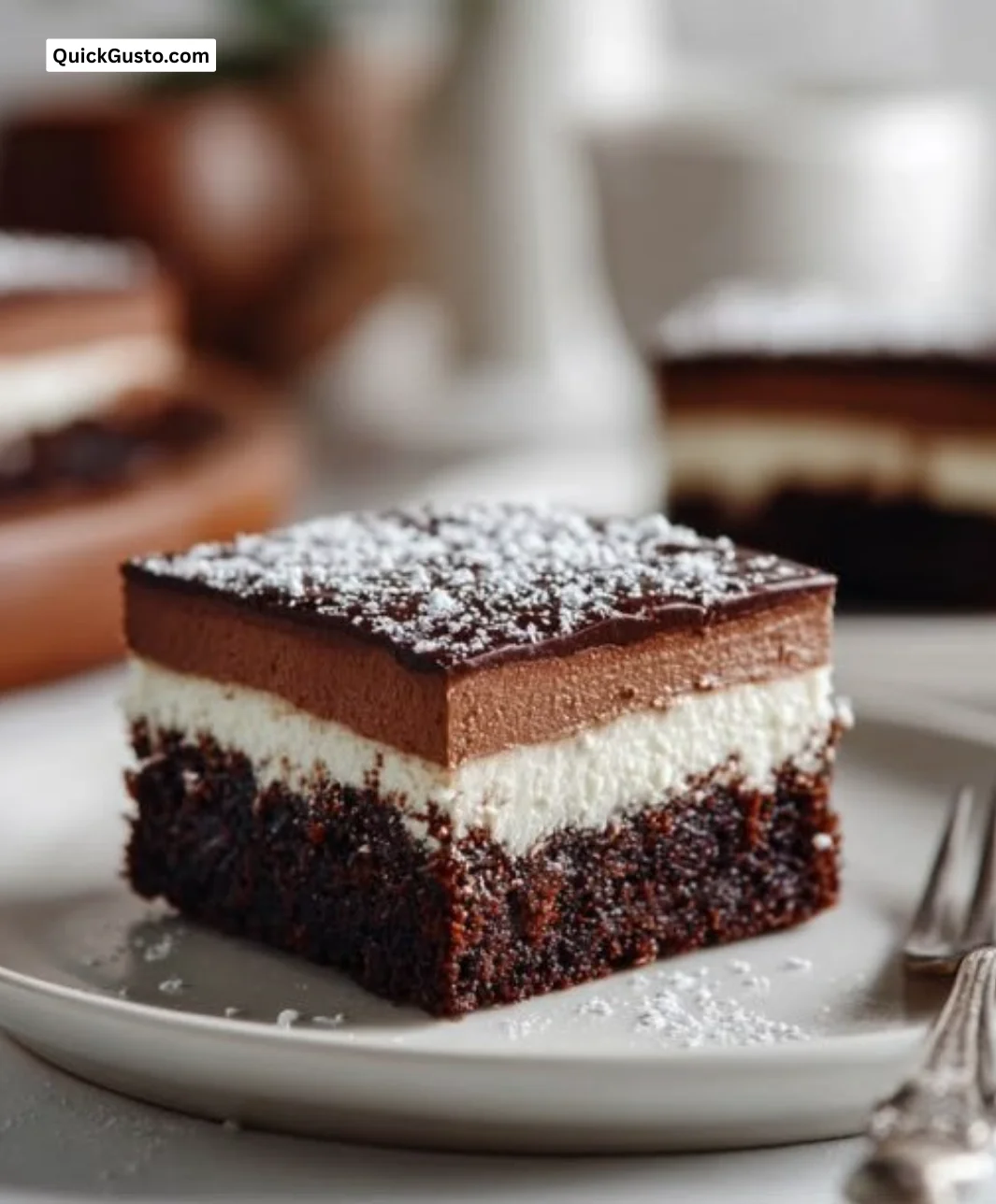 Delicious Mexican Chocolate Tres Leches Cake served on a plate