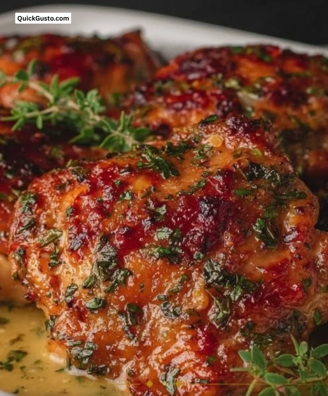 Juicy baked ranch chicken thighs seasoned and ready to serve