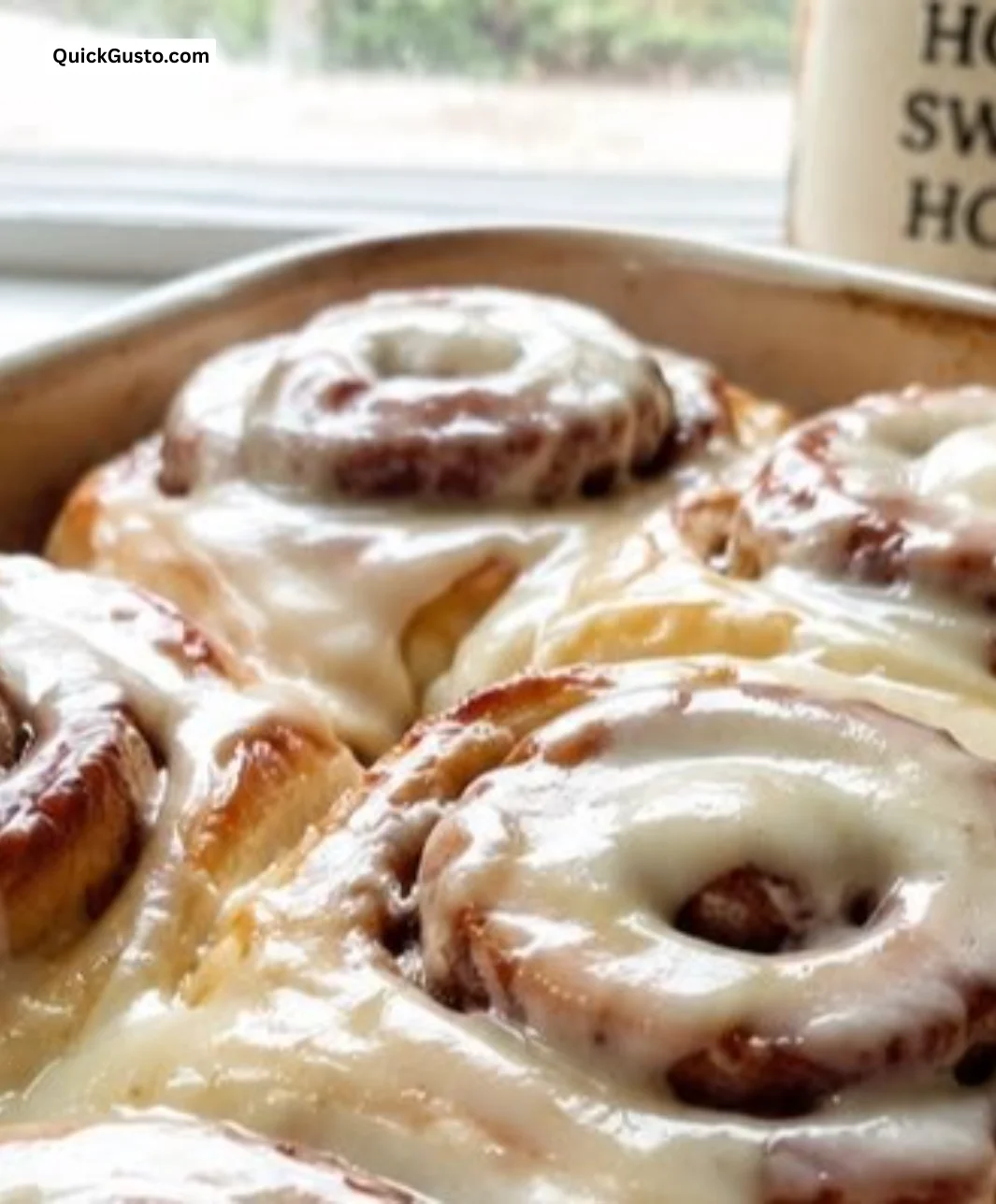 Homemade cinnamon rolls, better than Cinnabon, gooey and warm freshly baked.