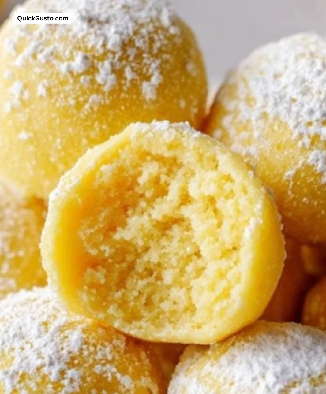 Bright Lemon Bliss no-bake truffles on a plate
