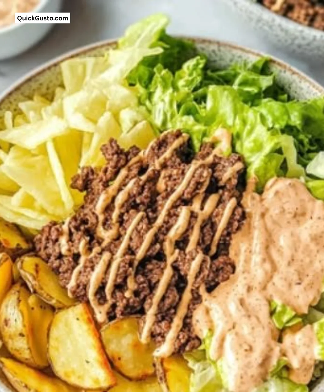 Healthy burger bowls with fresh ingredients and vibrant toppings
