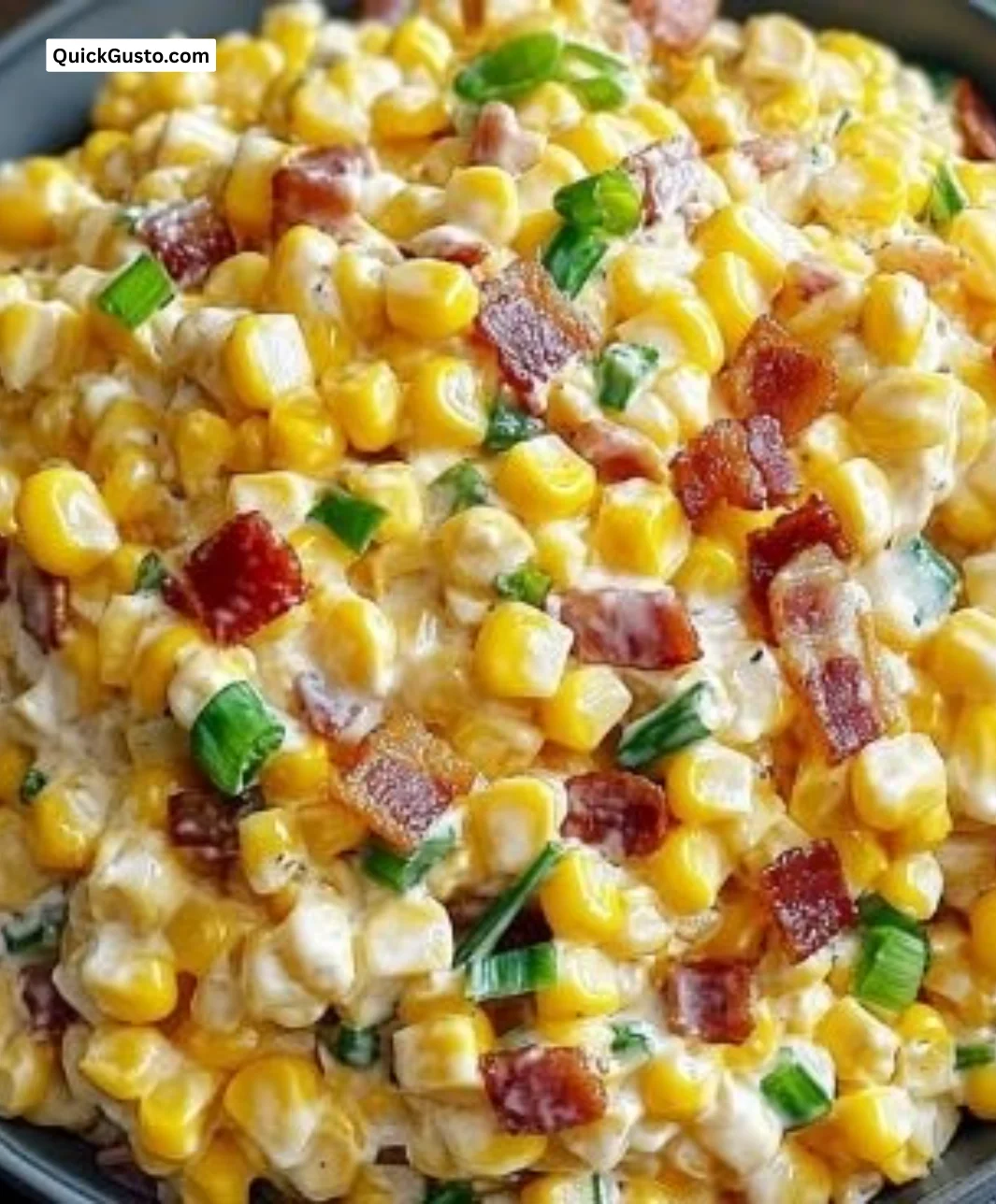 Creamy crack corn salad in a bowl, perfect summer side dish.