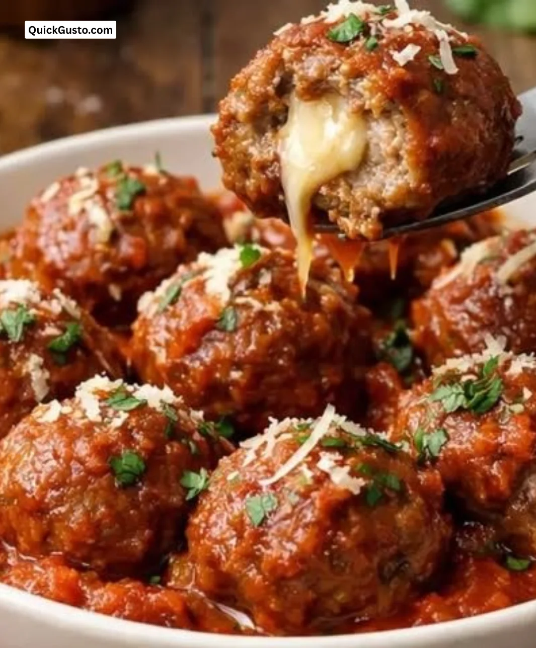 Easy juicy meatballs prepared in a skillet with herbs and spices