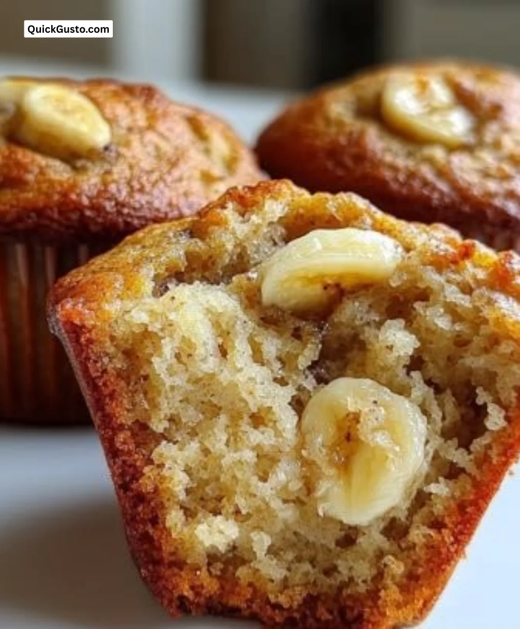 Delicious and healthy Greek yogurt banana muffins fresh out of the oven