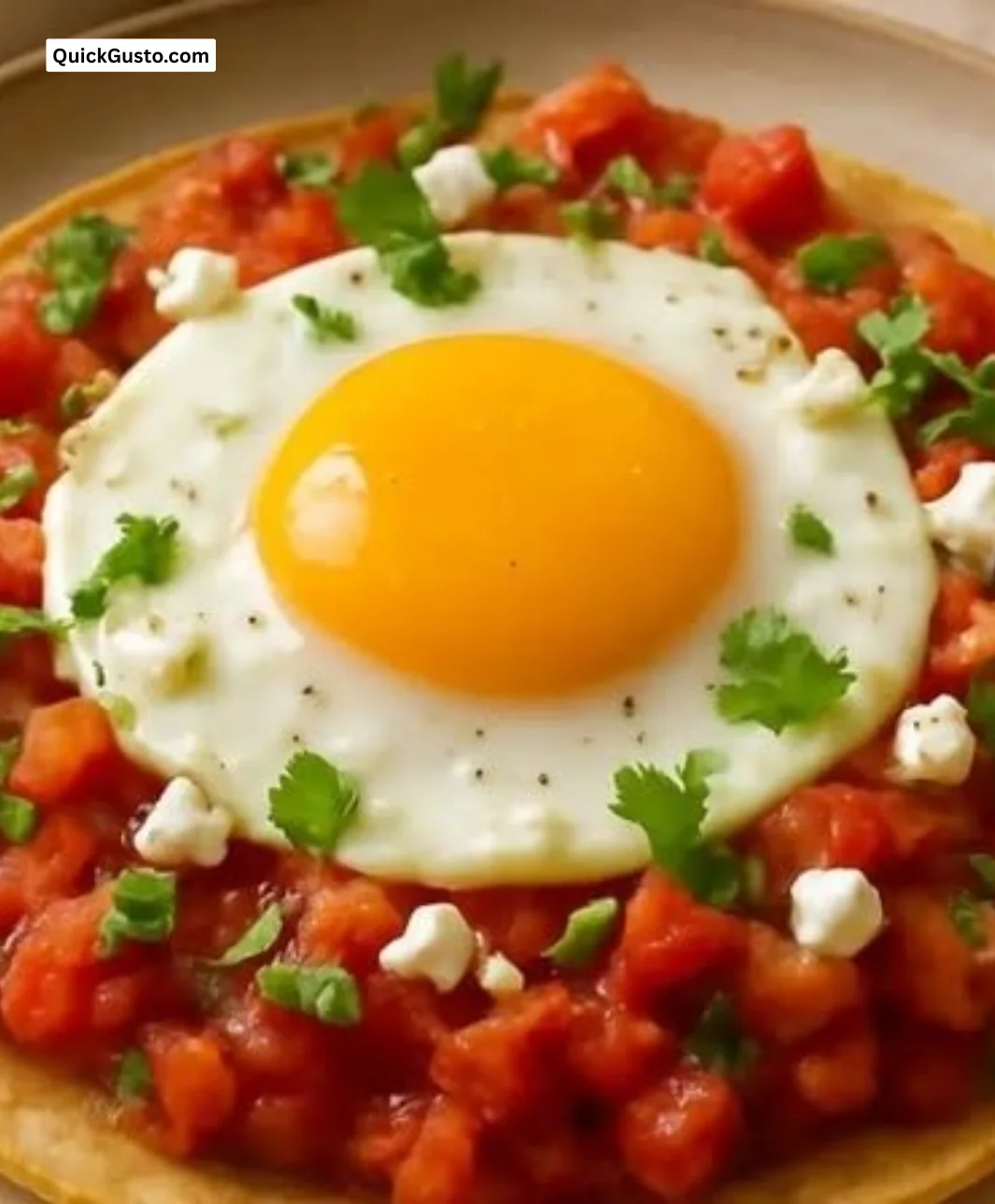 Delicious colorful plate of traditional Mexican breakfast foods