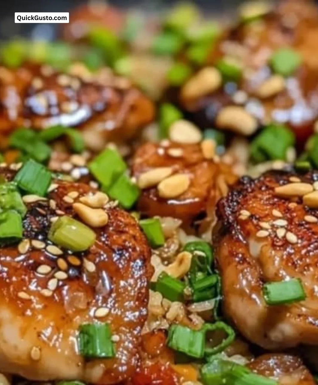 Sticky Ginger Soy Chicken Thigh Skillet with bold ginger and soy sauce