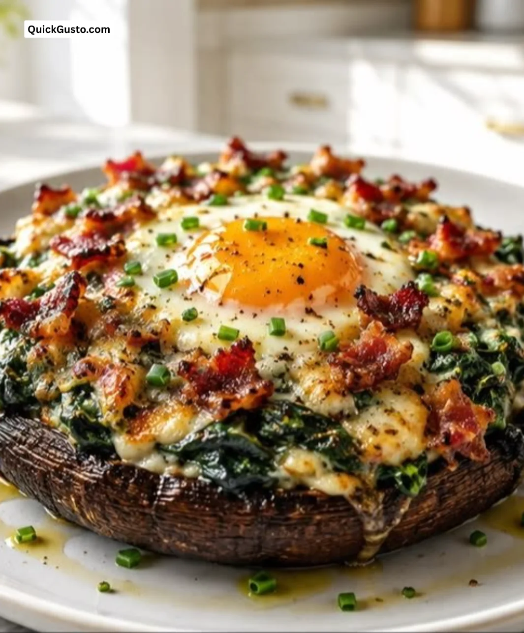 Delicious stuffed portobello mushrooms filled with savory ingredients