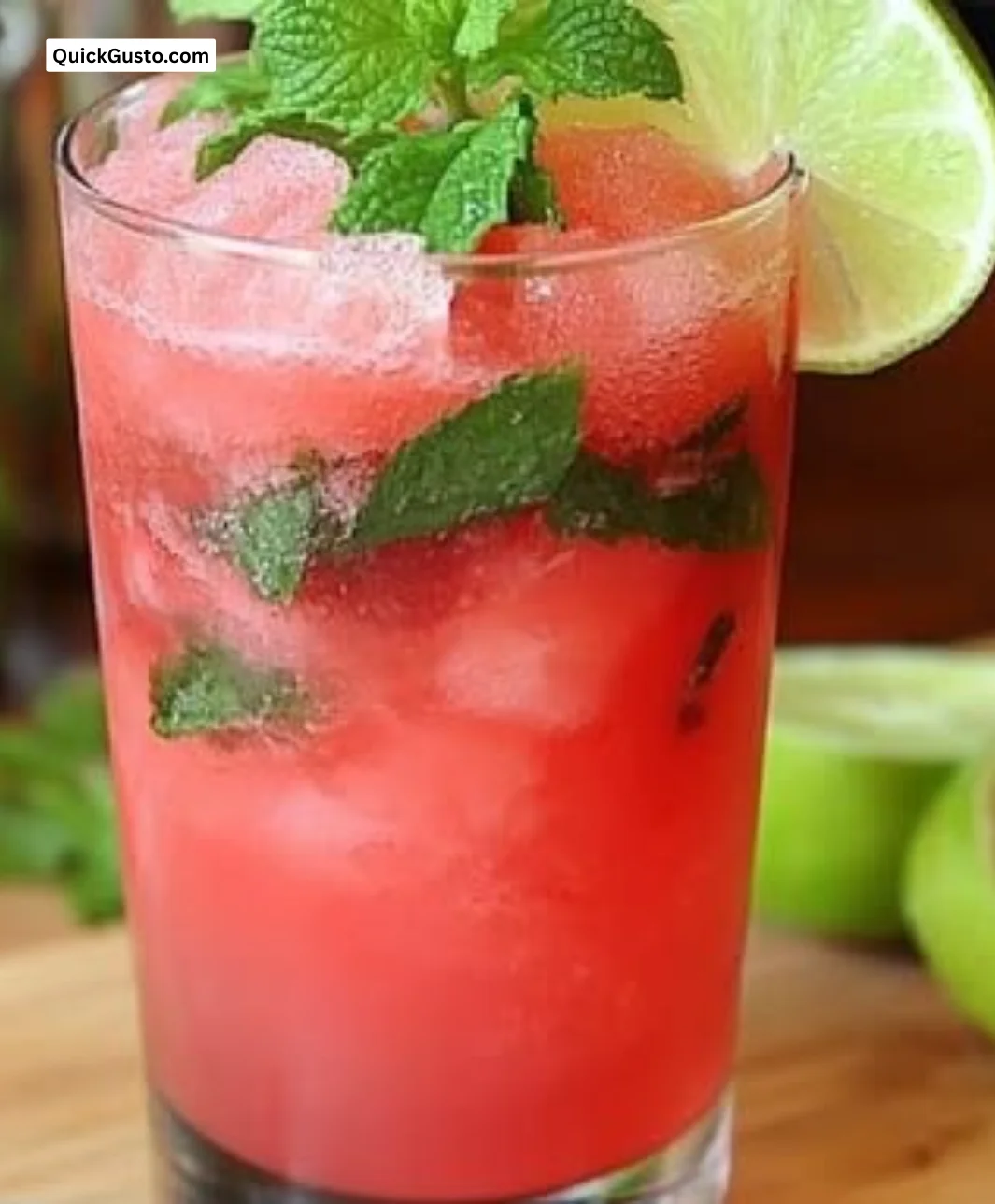Refreshing watermelon slush in a glass for hot summer days